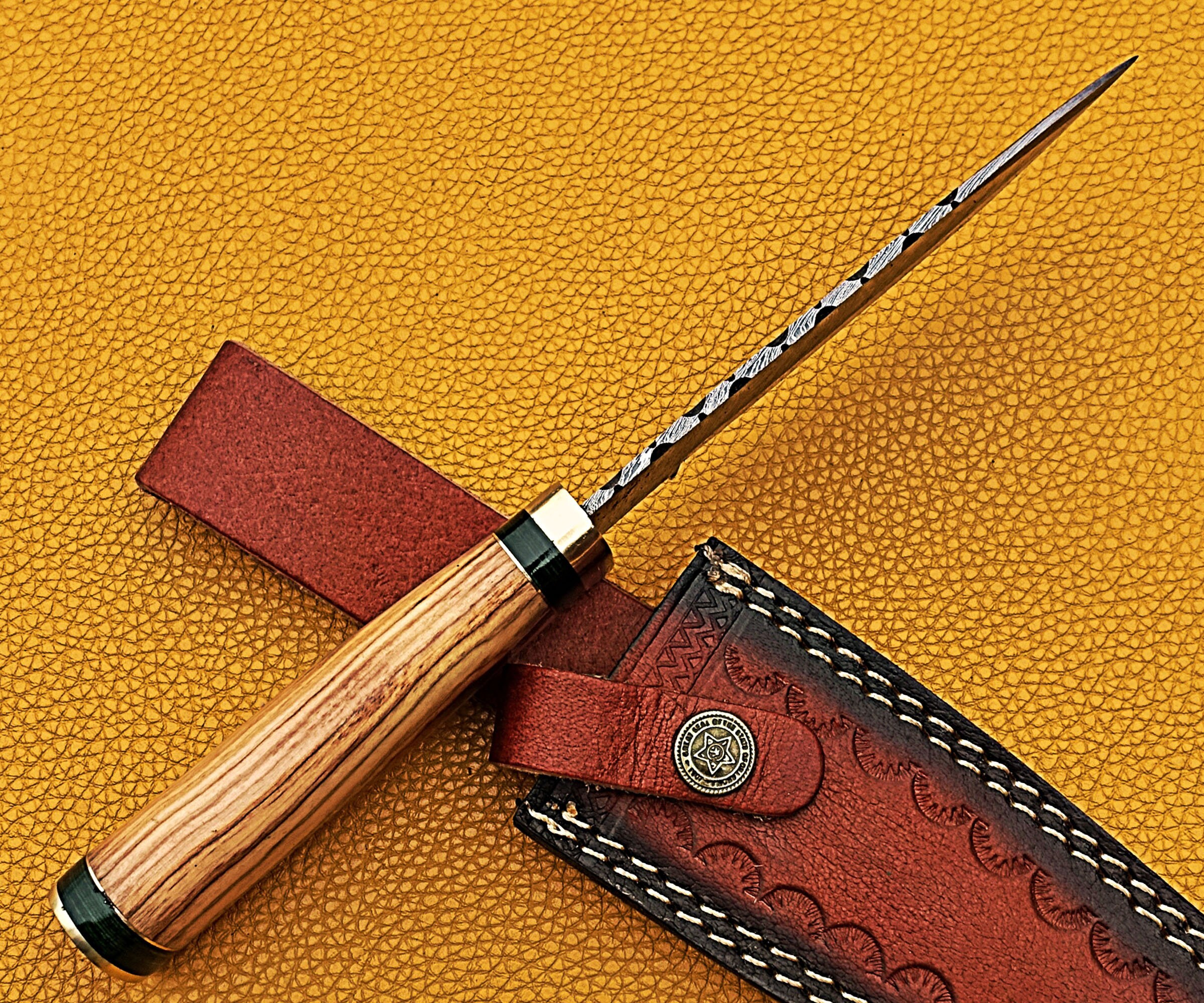 Cuchillo de mango de madera de olivo 100% hecho a mano forjado | Etsy