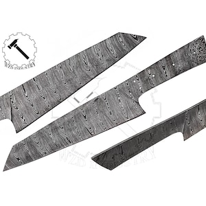 12&quot; Custom Handmade Forged Damascus Steel Chef Knife Blank Blade Full Tang for Knife Making