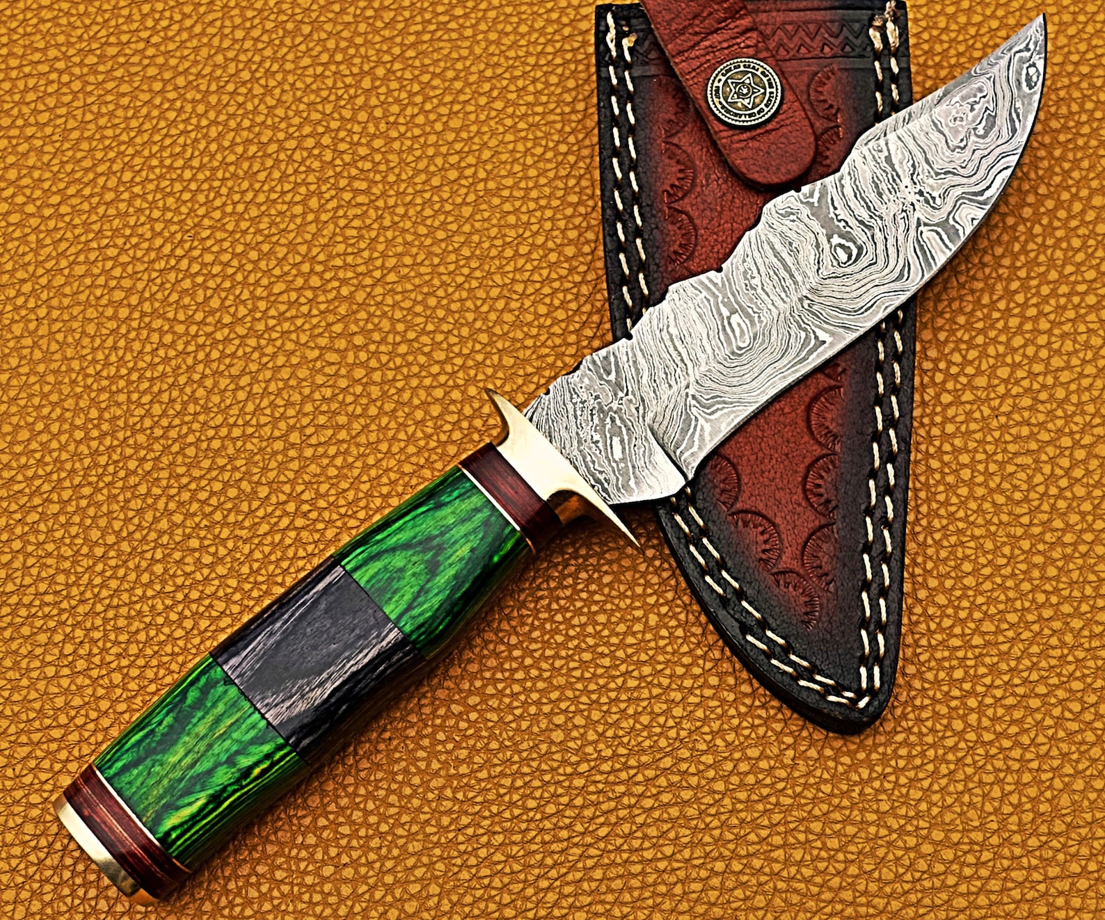 Natural Wooden Handle Knife 100 Handmade Damascus Etsy