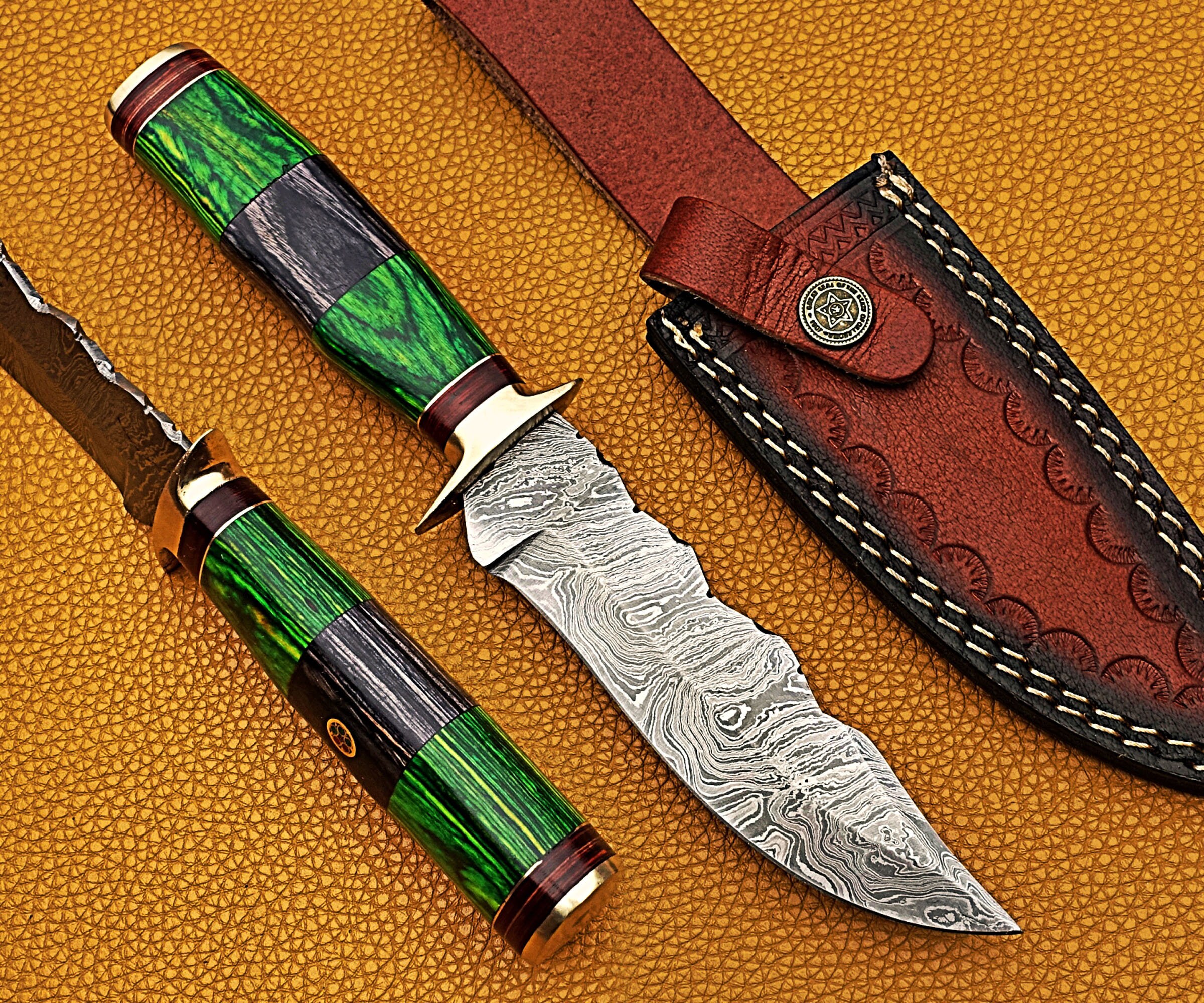 Natural Wooden Handle Knife 100 Handmade Damascus Etsy