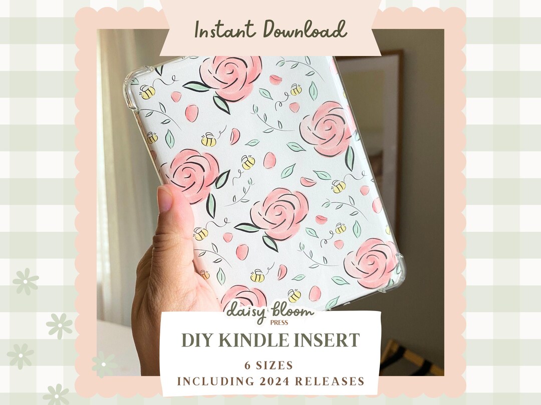 Spring Printable Kindle Insert for Clear Case Floral Design for Kindle ...