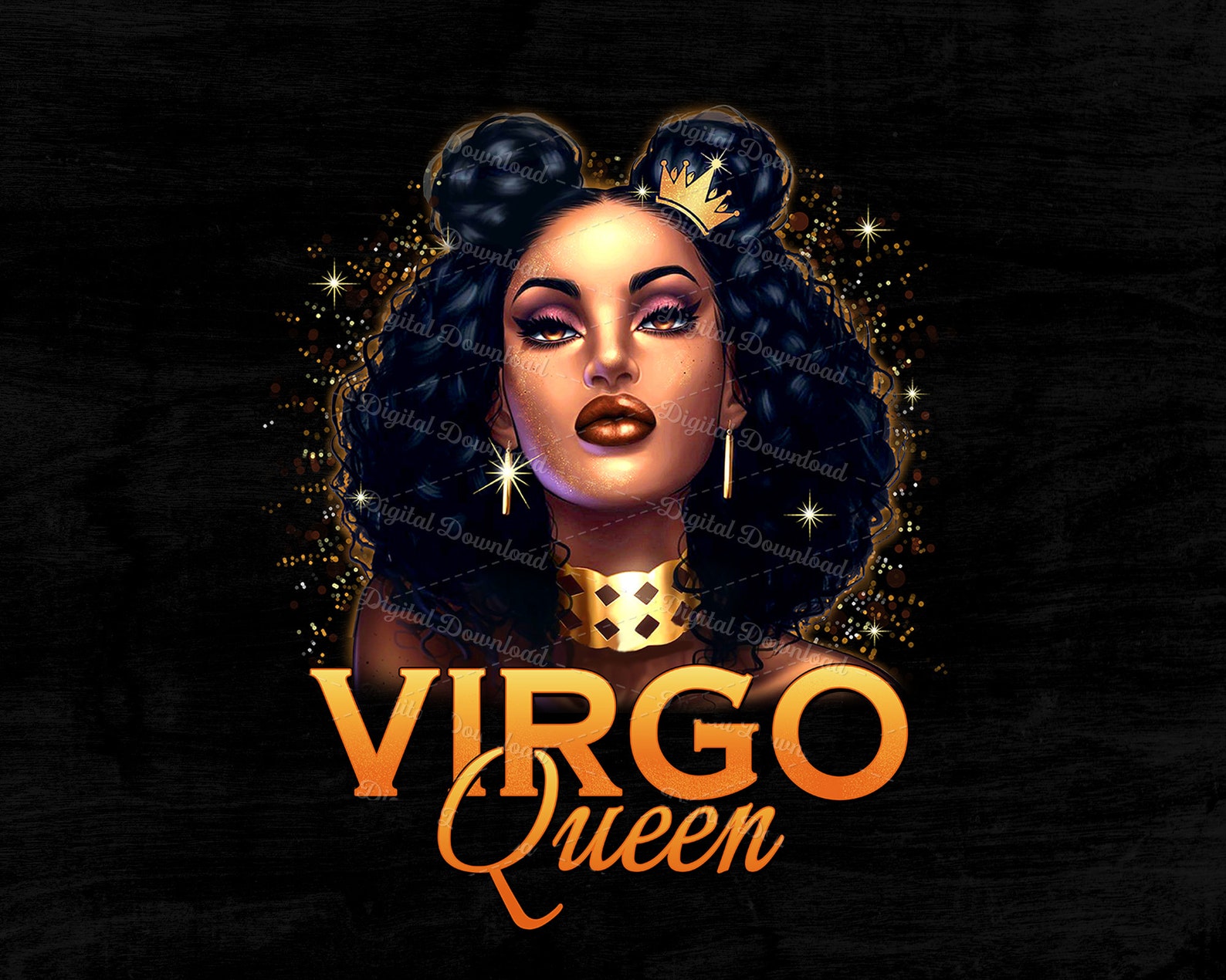 Virgo Queen Png Black Queen Birthday Virgo Zodiac Black Etsy