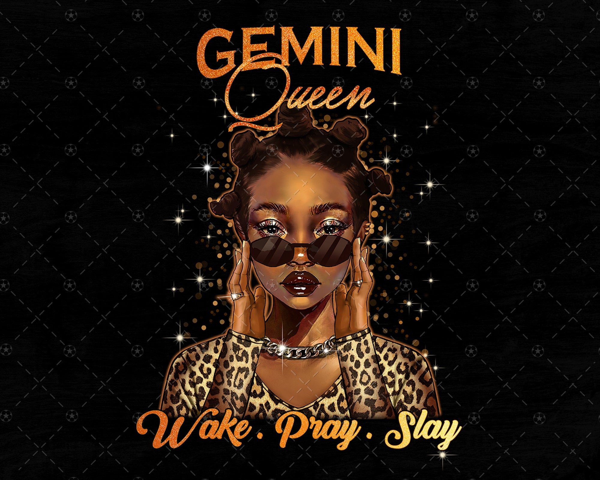 Wake Pray Slay Gemini Queen Png June Birthday Black Girl Etsy