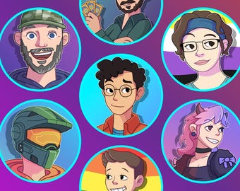 Customized Illustrated Profile Picture / Portrait (digital file)