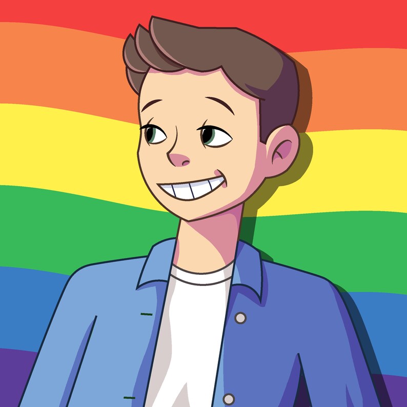 Custom Cartoon Profile Picture / Portrait digital File Etsy UK