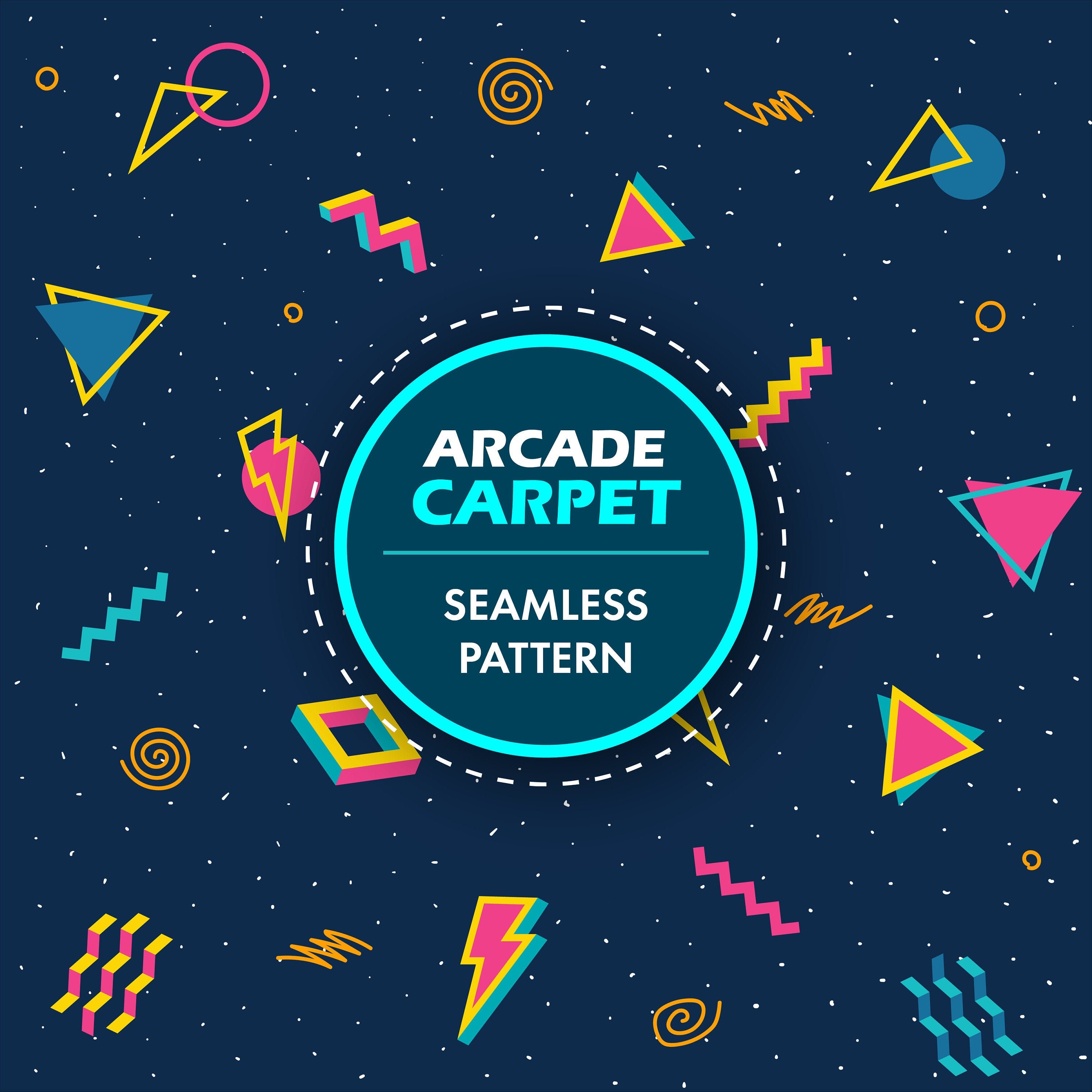 Retro Arcade Carpet Pattern Seamless / Repeating Image 80s Etsy UK