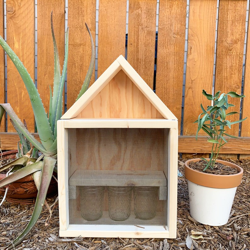 Butterfly Habitat Cottage Wooden Butterfly Enclosure Etsy