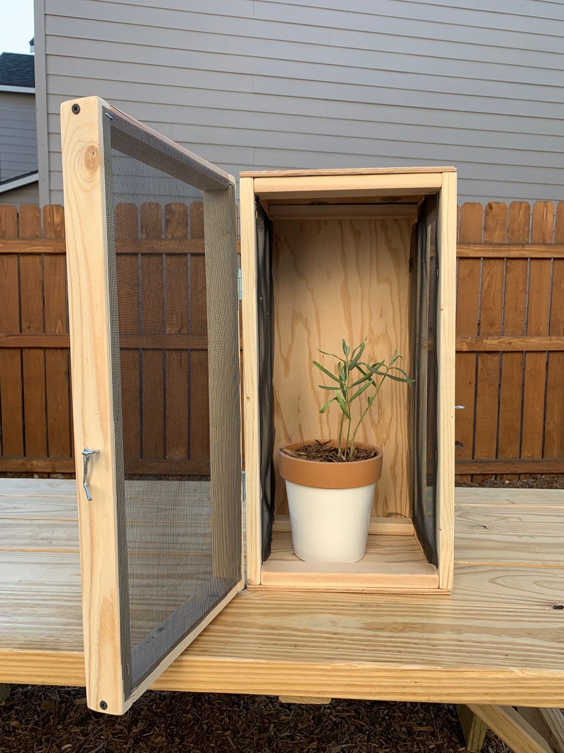 Butterfly Habitat Brownstone Wooden Butterfly Enclosure Etsy