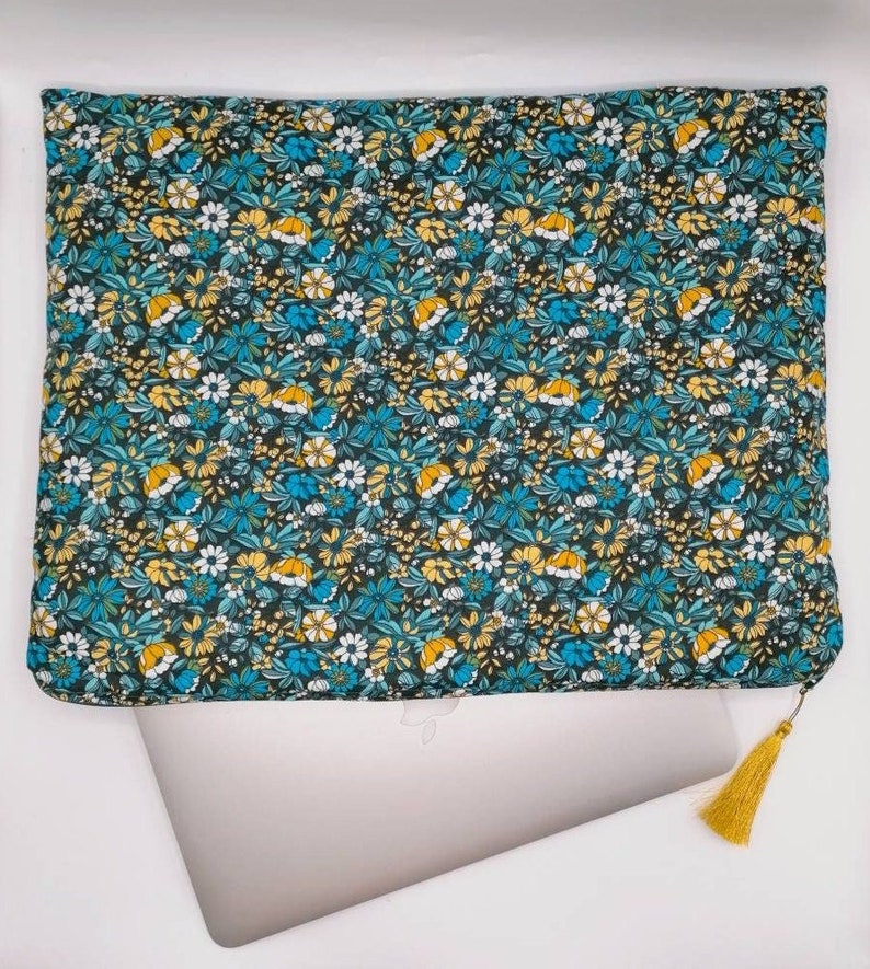 Housse pour ordinateur 19 pouces molletonnée en coton liberty image 1