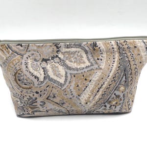 Trousse pour homme ou femme, Fourre-tout en coton, doublée, avec fermeture éclair.