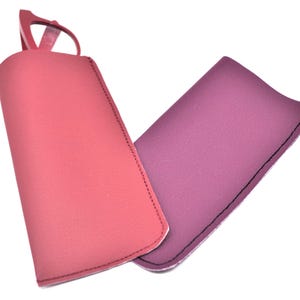 Estuche de gafas imitación rojo para hombre o mujer