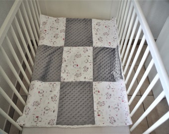 Patchwork blanket for baby in blanket, cotton and double gauze