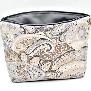 Trousse pour homme ou femme, Fourre-tout en coton, doublée, avec fermeture éclair.