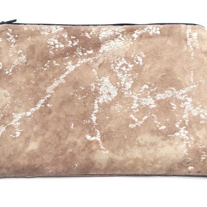 Pochette plate, Trousse, Fourre tout en coton, doublée avec fermeture éclair pour homme ou femme
