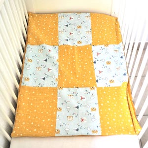 Patchwork blanket for baby in comforter, cotton and double gauze