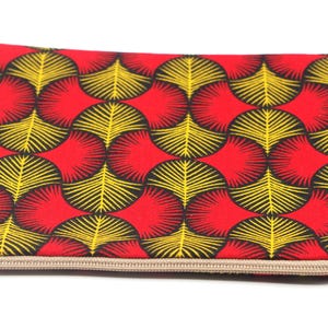 Pochette plate, Trousse, Fourre tout en coton, doublée avec fermeture éclair pour homme ou femme