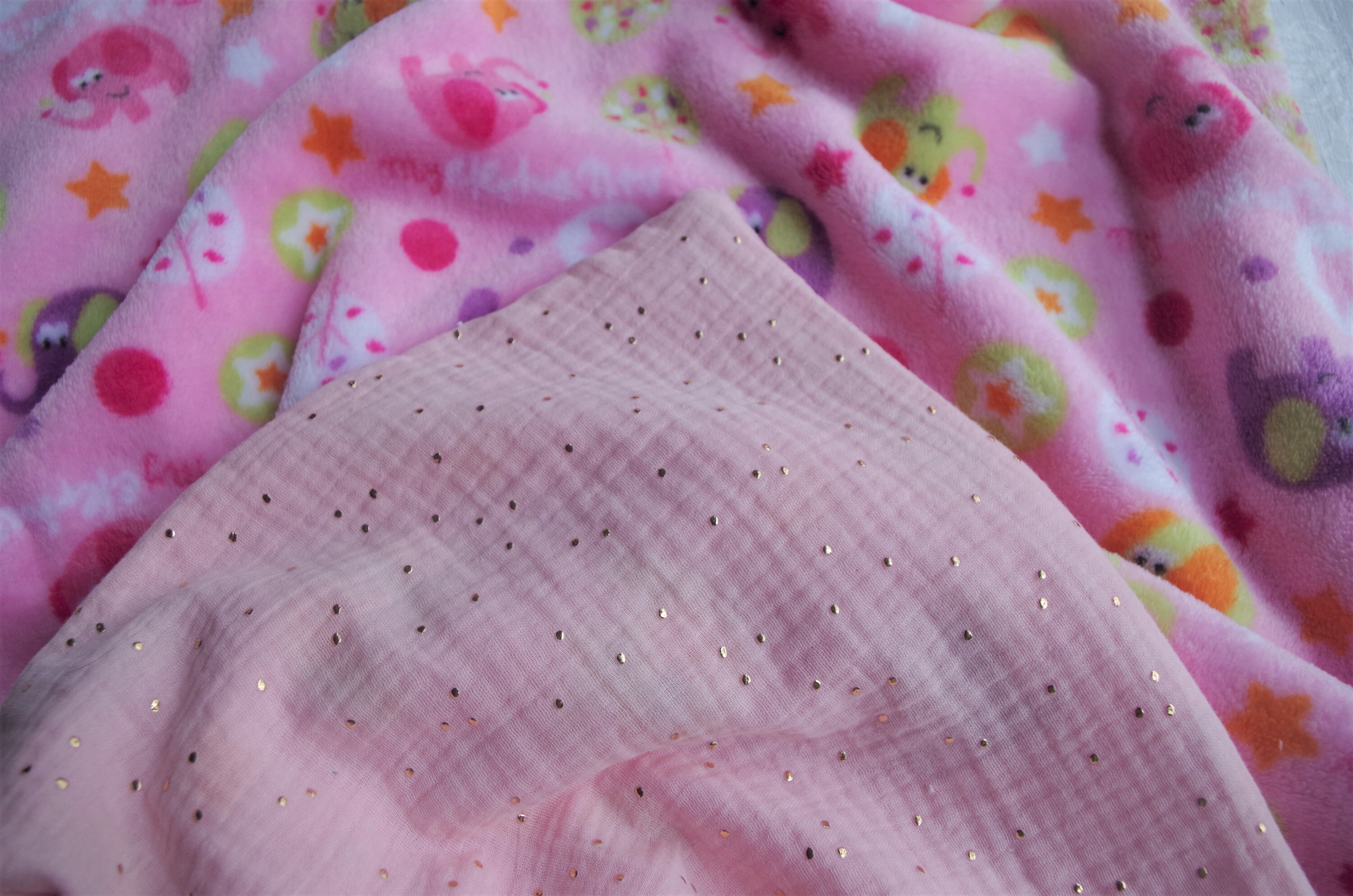 Couverture Bébé en Doudou et Double Gaze