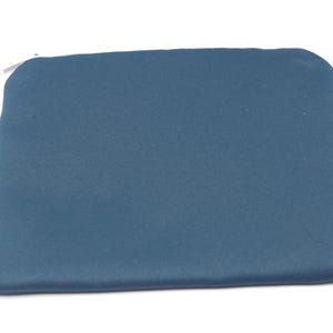 Pochette plate, Trousse, Fourre tout en coton bleu canard, doublée avec fermeture éclair pour homme ou femme