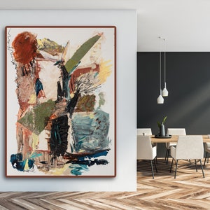 Behind the Mask - Abstract Expressionism Canvas Print, Modern Home Décor