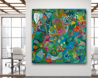 Regenerated - Abstract Canvas Print, Modern Expressionism,
