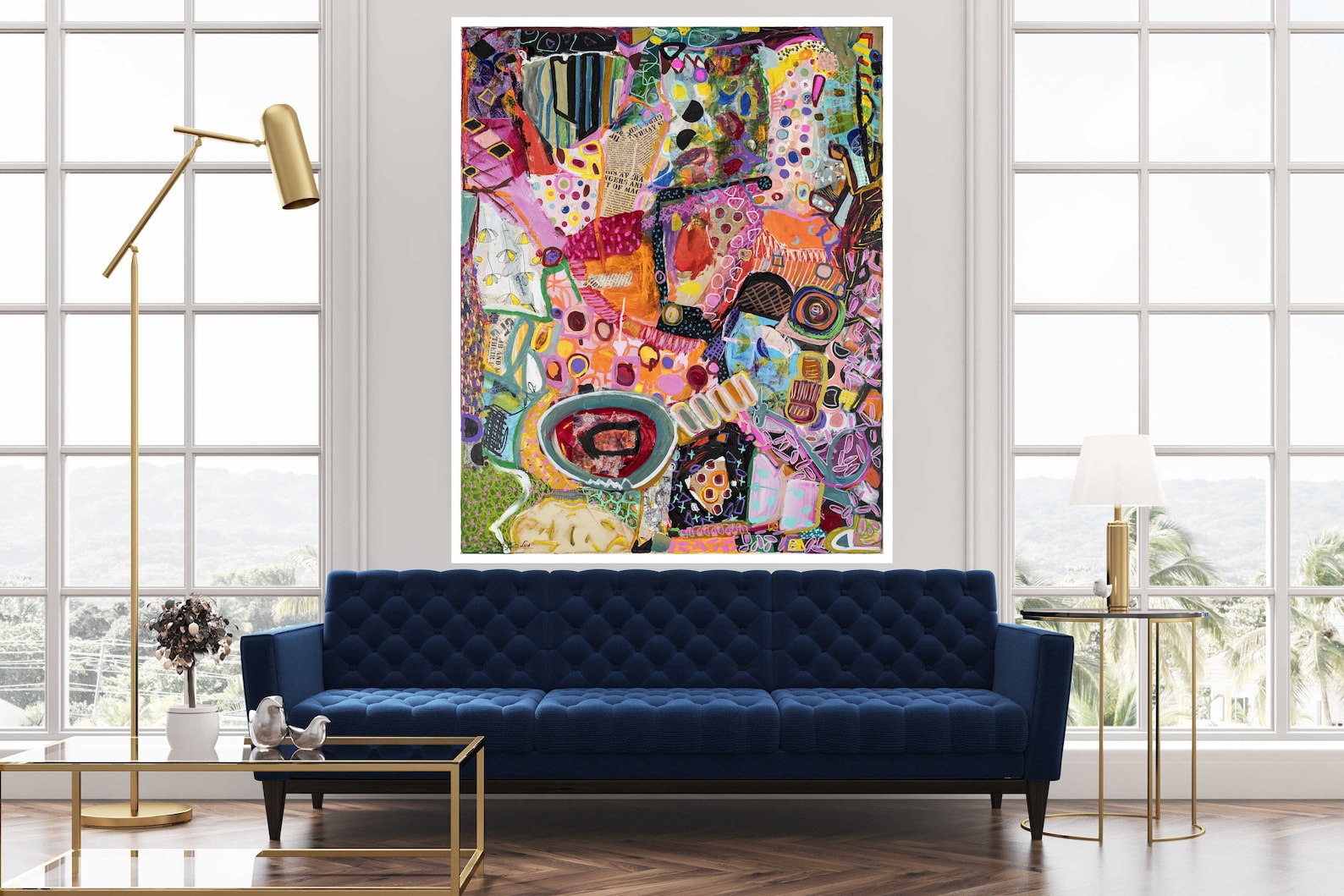 Oversize Wall Art Abstract Canvas Art Contemporary Wall Etsy