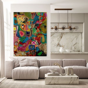 Reason To Believe -  Abstract Canvas Print, Modern Collage Art