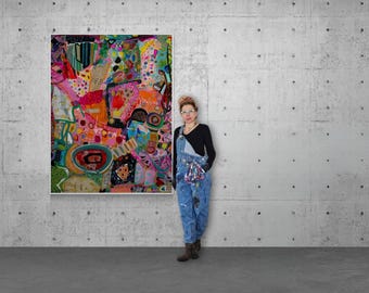 Summer Sparks - Abstract Canvas Print, Michal Rotman Laor, Modern Art