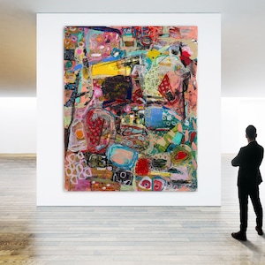 Originalkunstwerk, Leinwanddruck, Wohnkultur, moderne Kunst, abstrakte Malerei, Zeitgenössische Kunst,