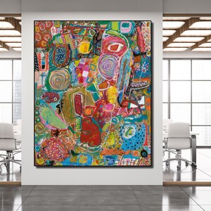 Originalkunstwerk, Leinwanddruck, Wohnkultur, moderne Kunst, abstrakte Malerei, Zeitgenössische Kunst,