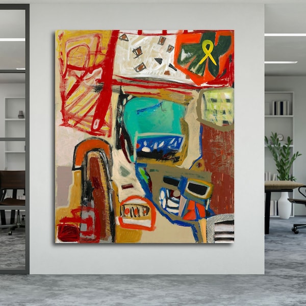 No pierdas la esperanza - Lienzo impreso de expresionismo abstracto, decoración moderna para el hogar