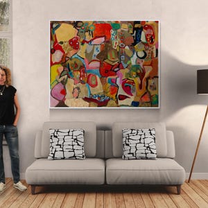 Dream Sound - abstracte canvasprint, modern woondecoratie