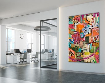 Dandelion - Canvas Print, Modern Abstract Art, Home Decor