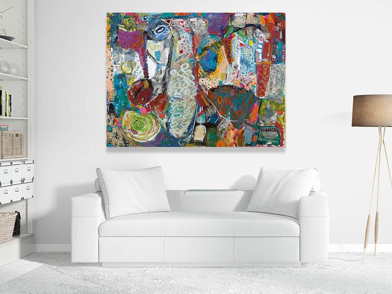Large Original Art Israeli Art Living Room Wall Art Etsy