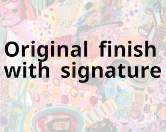 Hand Embellished Wall Art on Canvas- Original finish with signature by Michal Rotman Laor