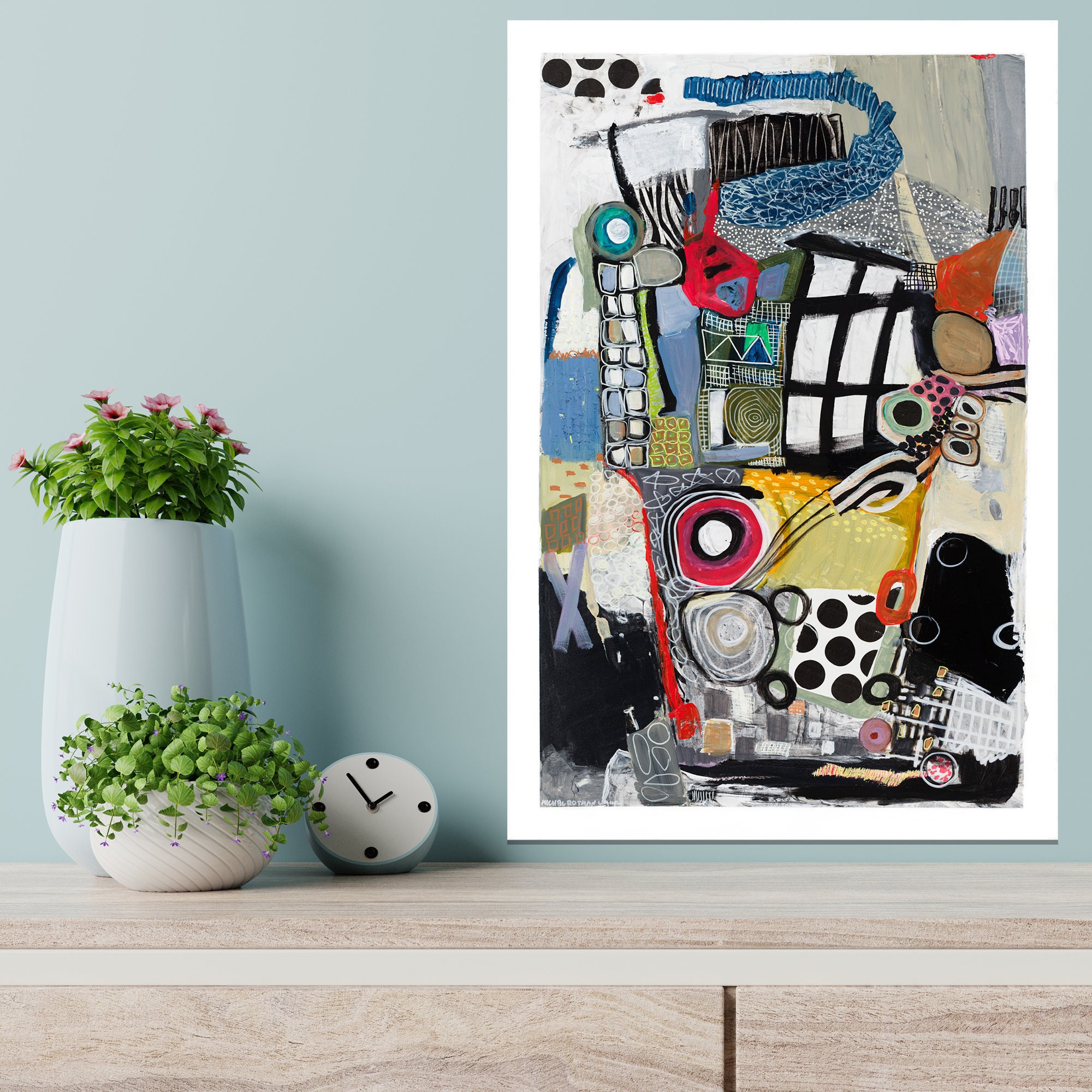 Breaking Boundaries - Bold Abstract Painting, Modern Expressionism Art ...