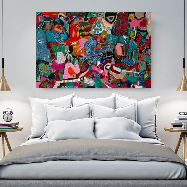 Sower of Dreams – Abstract Mixed Media Canvas Art, Modern Wall Decor