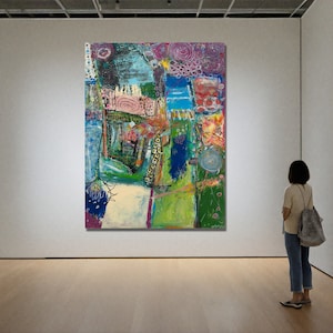 Feine Kunst, Originalkunstwerk, Leinwanddruck, Wohnkultur, moderne Kunst, abstrakte Malerei, zeitgenössische Kunst, israelische Kunst