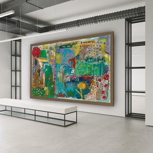 Scorched Land - Abstract Expressionism Canvas Print, Modern Art