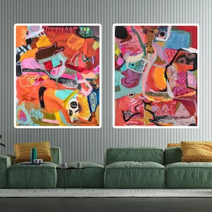 Feine Kunst, Originalkunstwerk, Leinwanddruck, Wohnkultur, moderne Kunst, abstrakte Malerei, zeitgenössische Kunst, israelische Kunst