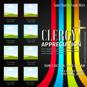 DIY Church Flyer Template for Canva Pastor Appreciation, Church Conference, Convocation, Church Service, Anniversary, Poster, Social Media