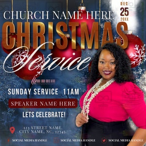 DIY Church Flyer Template for Canva Pastor Appreciation, Church Conference, Convocation, Church Service, Anniversary, Poster, Social Media