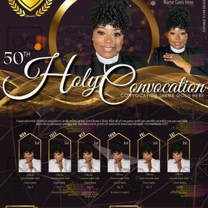 DIY Church Flyer Template for Canva Pastor Appreciation, Church Conference, Convocation, Church Service, Anniversary, Poster, Social Media