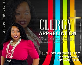 Church Flyer Template: Pastor Appreciation, Conference, Anniversary (Canva DIY)