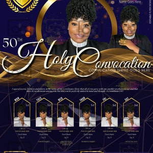 DIY Church Flyer Template for Canva Pastor Appreciation, Church Conference, Convocation, Church Service, Anniversary, Poster, Social Media