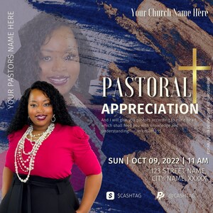 DIY Church Flyer Template for Canva Pastor Appreciation, Church Conference, Convocation, Church Service, Anniversary, Poster, Social Media