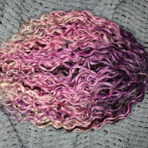 Crochet purple wavy dreads boho dreadlocks Custom full set double ended or single ended dreads Pink color textured soft dread extension