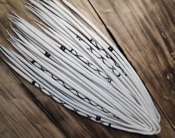 Wool merinos dreads double single ended natural color Custom ECO Dreadlock Extensions blonde bohemian DE dread Design