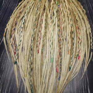 Vibrant Beige Crochet Dreadlocks Long or Short Synthetic Dreads Full Set Colorful Bohemian Dreads Set Custom dreads extension