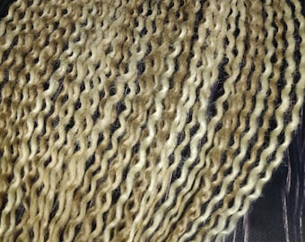 Crochet curly dreadlocks Wavy ombre microwavy dreads Double or single ended dreads extensions Blond and beige microcurls dreads