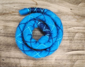 Hellblauer Spiralock Biegsamer Dreadkrawatte Scrunchies mit Draht Spiralen für Dreads Spiralen für Dreads Spiralen aus Wolle Drahtgeflecht aus Wolle für Dreadlocks